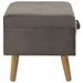 Tabouret de rangement 40 cm Gris Velours - Photo n°5