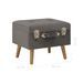 Tabouret de rangement 40 cm Gris Velours - Photo n°9