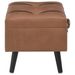 Tabouret de rangement 40 cm Marron Similicuir - Photo n°4