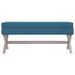 Tabouret de rangement Bleu 110x45x49 cm Velours - Photo n°3