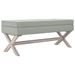 Tabouret de rangement Gris clair 110x45x49 cm Velours - Photo n°1