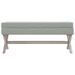 Tabouret de rangement Gris clair 110x45x49 cm Velours - Photo n°3