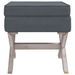 Tabouret de rangement Gris foncé 45x45x49 cm Velours - Photo n°3