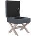 Tabouret de rangement Gris foncé 45x45x49 cm Velours - Photo n°4