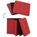 Tabouret de rangement pliable Rouge bordeaux Faux lin - Photo n°5