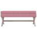 Tabouret de rangement Rose 110x45x49 cm Velours - Photo n°3