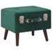 Tabouret de rangement Vert 40 cm Velours - Photo n°1