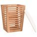 Tabouret de salle de bain 40,5x40,5x56 cm Bois massif de noyer - Photo n°4