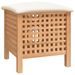 Tabouret de salle de bain 48x47,5x52 cm Bois massif de noyer - Photo n°2