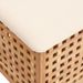 Tabouret de salle de bain 48x47,5x52 cm Bois massif de noyer - Photo n°6