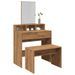 Tabouret de toilette chêne artisanal 70x35x45cm bois ingénierie - Photo n°1