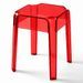 Tabouret design KALERIA en polycarbonate transparent – Empilable pour intérieur et extérieur - Photo n°1