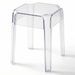 Tabouret design KALERIA en polycarbonate transparent – Empilable pour intérieur et extérieur - Photo n°1