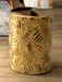 Tabouret en céramique motif feuille doré Saphy - Lot de 2 - Photo n°2