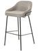 Tabouret en tissu avec pieds en métal noir SHARLE - Assise 66 ou 76 cm - Photo n°1