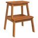 Tabouret-escabeau 2 marches 40x38x50 cm Bois d'acacia solide - Photo n°1