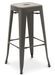Tabouret haut industriel acier brillant renforcé Kalax 76 cm - Haut de gamme - Photo n°1