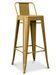 Tabouret haut industriel avec dossier acier brillant Kalax 76 cm - Haut de gamme - Photo n°1