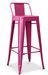 Tabouret haut industriel avec dossier acier brillant Kalax 76 cm - Haut de gamme - Photo n°1