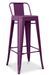 Tabouret haut industriel avec dossier acier brillant Kalax 76 cm - Haut de gamme - Photo n°1