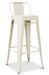 Tabouret haut industriel avec dossier acier brillant Kalax 76 cm - Haut de gamme - Photo n°1