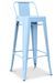 Tabouret haut industriel avec dossier acier brillant Kalax 76 cm - Haut de gamme - Photo n°1