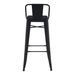 Tabouret industriel avec dossier acier brillant Kontoir 74 cm - Photo n°6