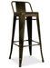 Tabouret industriel avec dossier acier vintage Kibar 76 cm - Haut de gamme - Photo n°1