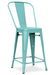 Tabouret industriel avec dossier haut acier brillant Kalax 60 cm - Haut de gamme - Photo n°1