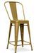 Tabouret industriel avec dossier haut acier brillant Kalax 60 cm - Haut de gamme - Photo n°1