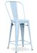 Tabouret industriel avec dossier haut acier brillant Kalax 60 cm - Haut de gamme - Photo n°1