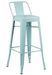 Tabouret industriel avec dossier KONTOIR en acier brillant - Hauteur d'assise 74 cm - Photo n°1