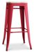 Tabouret industriel en acier brillant et bois clair REKO - Assise 76 cm - Photo n°1