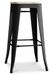 Tabouret industriel en acier brillant et bois clair REKO - Assise 76 cm - Photo n°1