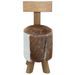 Tabouret Marron Bois de teck solide - Photo n°2