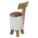 Tabouret Marron Bois de teck solide - Photo n°4