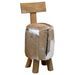 Tabouret Marron Bois de teck solide - Photo n°7