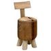 Tabouret Marron Bois de teck solide - Photo n°8