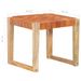 Tabouret Marron clair Cuir véritable et bois de manguier massif - Photo n°7