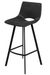 Tabouret moderne tissu avec pieds en métal noir Karane - Assise 66 ou 76 cm - Photo n°1
