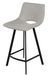 Tabouret moderne tissu avec pieds en métal noir Karane - Assise 66 ou 76 cm - Photo n°1