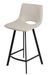 Tabouret moderne tissu avec pieds en métal noir Karane - Assise 66 ou 76 cm - Photo n°1
