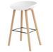 Tabouret nordique en bois de hêtre et assise en polypropylène – Modèle Kloran - Photo n°7