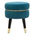 Tabouret paris bleu sarcelle/or cm ø 35 x 40,5 - Photo n°1