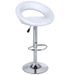 Tabouret pivotant simili cuir blanc Calora - Photo n°1