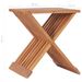 Tabouret pliable 40x32x45 cm Bois de teck solide - Photo n°8