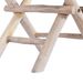 Tabouret pliable Cuir véritable et bois de teck massif - Photo n°3