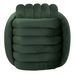 Tabouret pouf en velours vert design noué Softy - Photo n°1