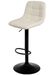Tabouret relevable et rotatif avec assise tissu et structure métal noir Kasha - Photo n°1