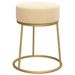 Tabouret rond Abricot Velours - Photo n°2